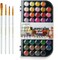 48 Colors Watercolor Paint Set with 4pcs Paint Brushes for Adults, Beginners and Artists